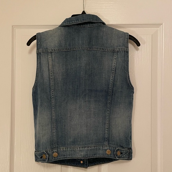 J. CREW Classic Denim Vest Size X-Small - Picture 12 of 12